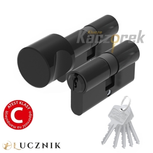 Vložka Łucznik 705 - E8 profil D 30/50 + 30G/50 v systému 1 klíče - černá anoda